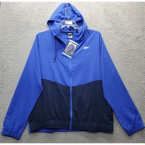 Reebok Training Jacket Men's‎ L Multi Woven On Seam Pockets Regular Fit Full Zip